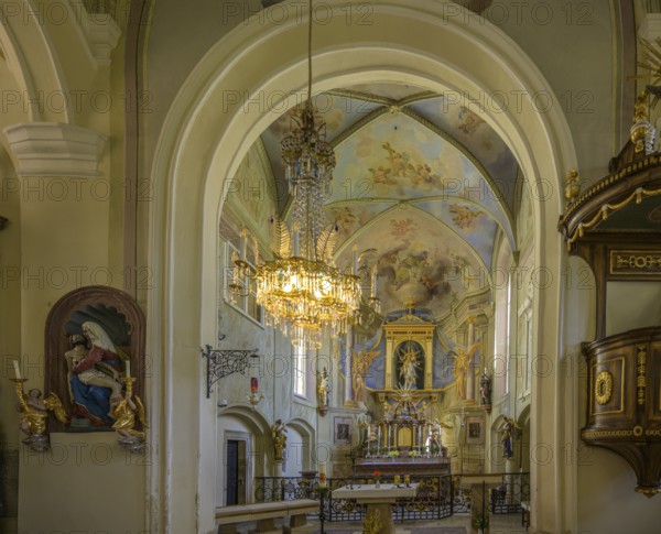 View of the altar, Mariahilf Catholic Filial Church, Bad Radkersburg, Styria, Austria
