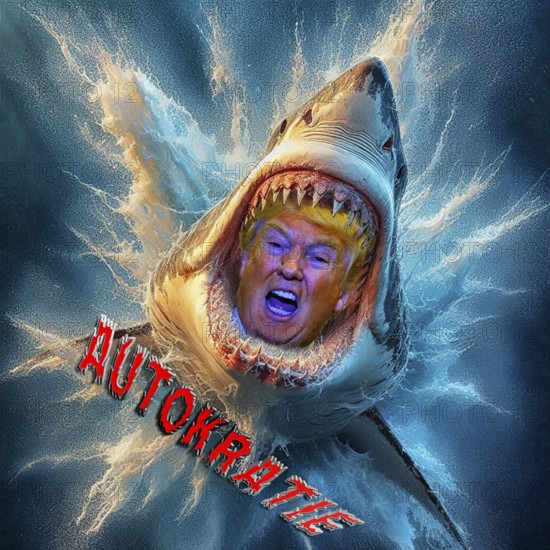 Symbolic image, Trump on a vendetta, persecution of all opponents, autocracy, military against US