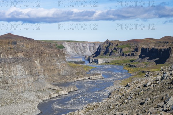 River Jökulsá á Fjöllum, Jökulsárgljúfur Gorge, Jökulsárgljúfur National Park, North Iceland,