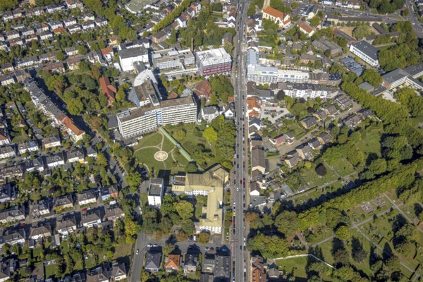 Aerial view, Johanniter-Kliniken Hamm Evangelisches Krankenhaus Hamm, Seniorencampus Baustelle mit