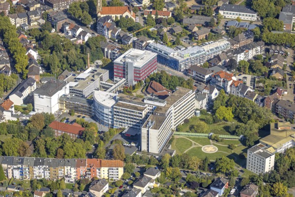 Aerial view, Johanniter-Kliniken Hamm Evangelisches Krankenhaus Hamm, Seniorencampus Baustelle mit