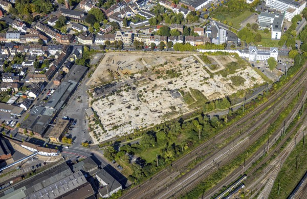 Aerial view, construction area WDI Westfälische Drahtindustrie between Wilhelmstraße and