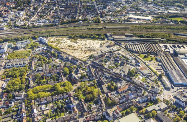 Aerial view, construction area WDI Westfälische Drahtindustrie between Wilhelmstraße and