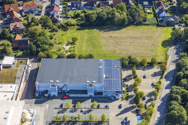 Aerial photo, beta Finanz Eissportarena Hamm, Uentrop, Hamm, Ruhr area, North Rhine-Westphalia,