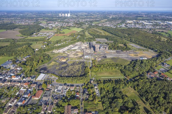 Aerial view, CreativRevier Hamm, former Ost Heinrich Robert mine with hammerhead tower, Humbert