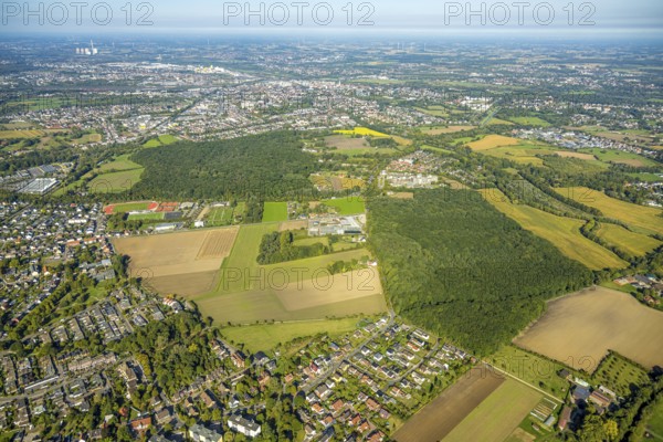 Aerial view, complete view of the sports fields of HSC in Westtünnen, HSC small pitch Fuchshöhle,