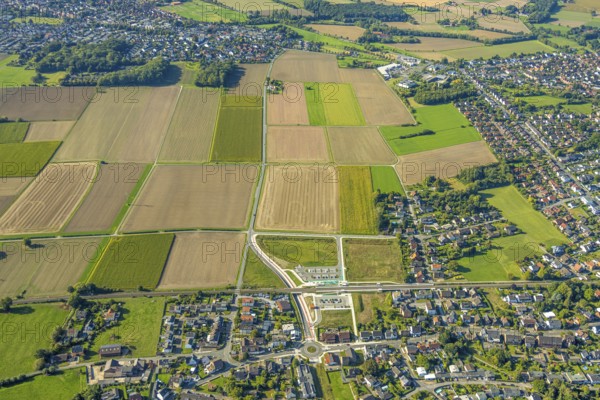Aerial view, planned stop in Westtünnen, construction site at Südfeldweg and Von-Thünen-Straße for
