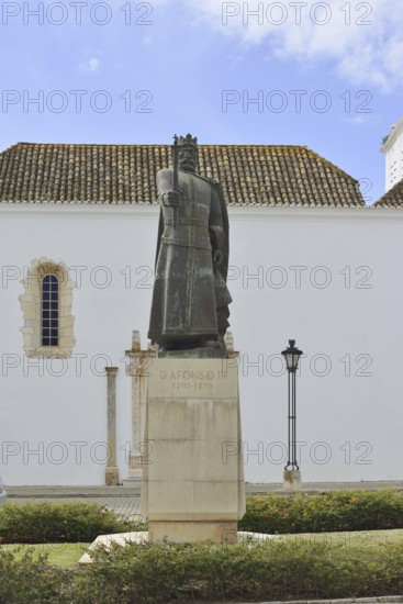 Statue of King Afonso III in front of the Archaeological Museum and former Convento de Nossa