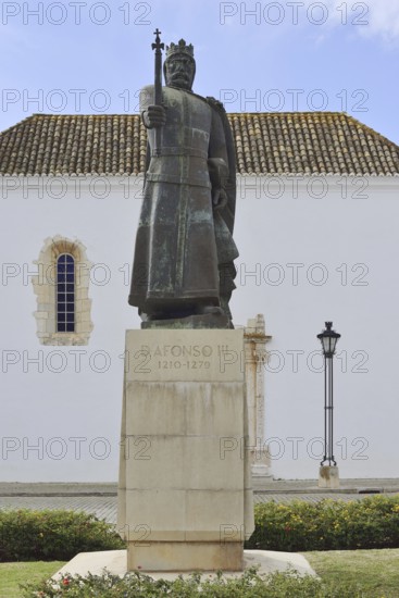 Statue of King Afonso III in front of the Archaeological Museum and former Convento de Nossa
