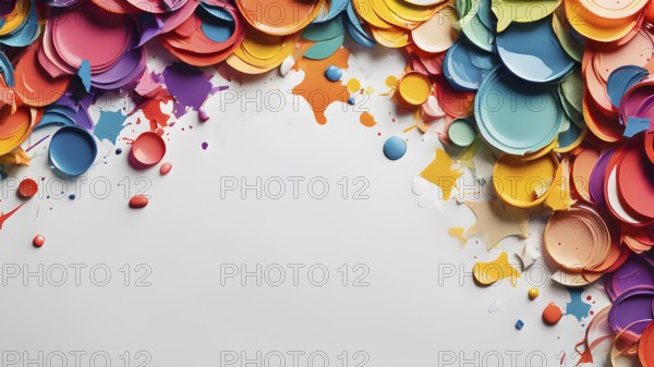Colorful template design for greeting card. Invitation card template suitable for wedding,