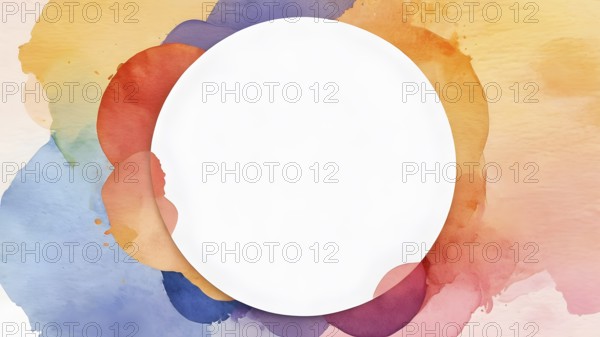 Watercolor template frame design for greeting card. Invitation card template suitable for wedding,