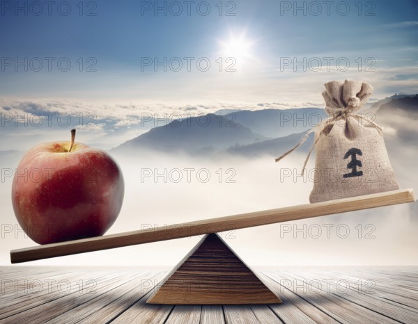 Artistic arrangement balance, illustrating equilibrium, imbalance, and relationships. The image