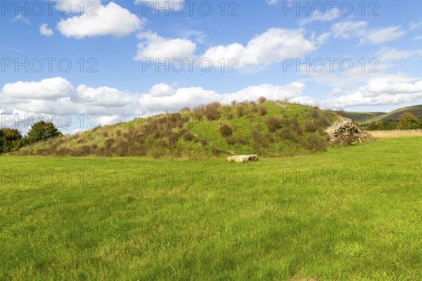 Modern-day neolithic style long Barrow burial chamber for storing cremation urns, All Cannings,