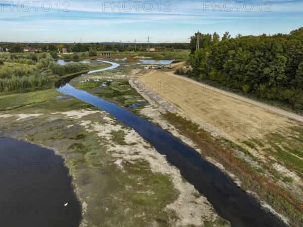Dortmund, Castrop-Rauxel, North Rhine-Westphalia, Germany - River renaturalisation, renaturation of