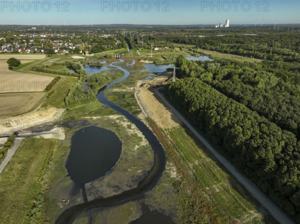 Dortmund, Castrop-Rauxel, North Rhine-Westphalia, Germany - River renaturalisation, renaturation of
