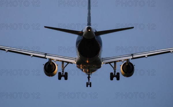 Landing of an aircraft at BER Berlin Brandenburg Willy Brandt Airport, Schönefeld, 29/09/2025,