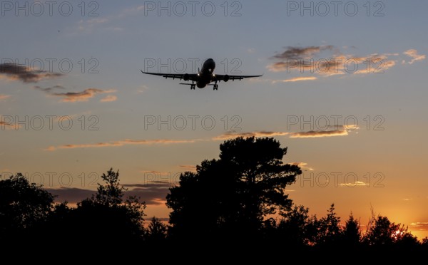 Landing of an aircraft at BER Berlin Brandenburg Willy Brandt Airport, Schönefeld, 29/09/2025,