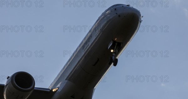 Landing of an aircraft at BER Berlin Brandenburg Willy Brandt Airport, Schönefeld, 29/09/2025,