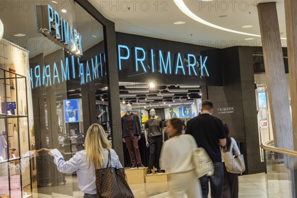 Shop with the PRIMARK brand logo. Milaneo shopping centre, Europaviertel Stuttgart. Stuttgart,
