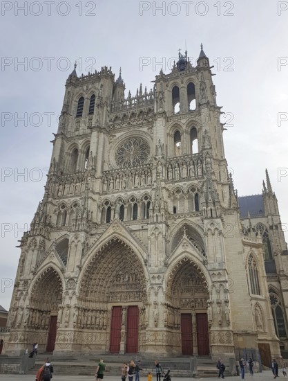 AMIENS, FRANCE - OCTOBER 30, 2022 Majestic Notre-Dame d'Amiens, a High Gothic french cathedral, a
