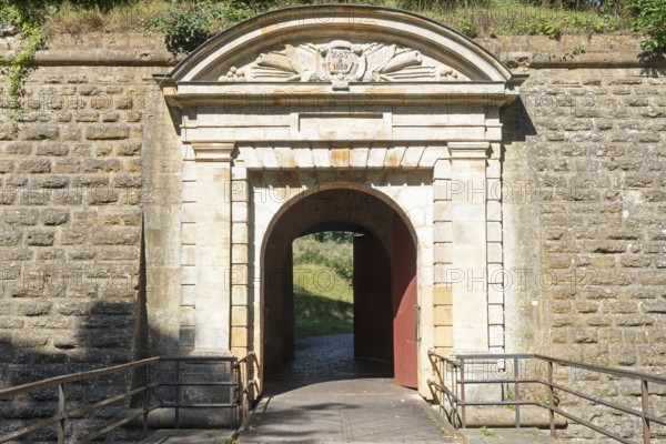 Fortress gate, citadel, fortifications of Vauban, UNESCO World Heritage Site, Longwy, Département