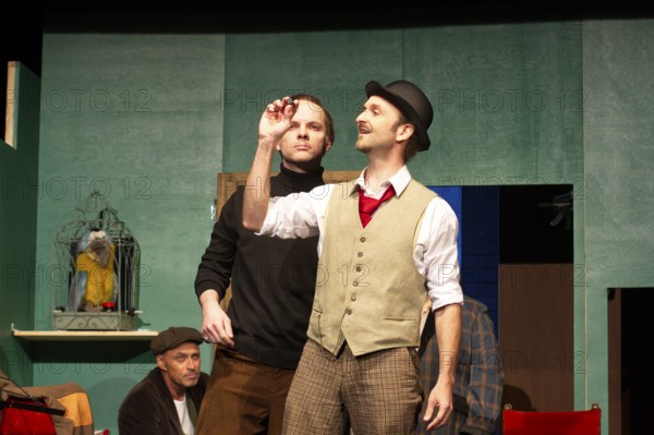 Thilo Herrmann (Prof. Marcus), Henning Wolff (Louis Harvey), LADYKILLERS, photo rehearsal on