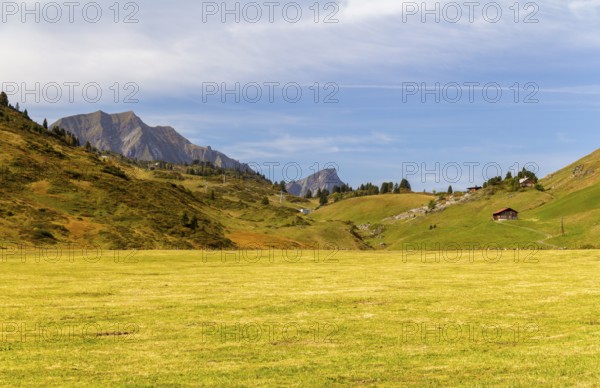Idyllic scenery around Warth, a municipality in the district of Bregenz in the Austrian state of