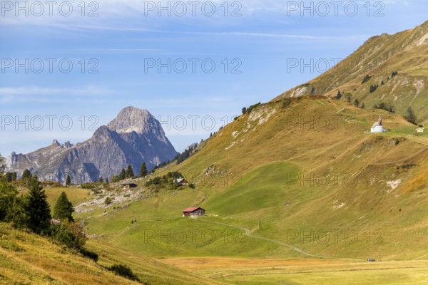 Idyllic scenery around Warth, a municipality in the district of Bregenz in the Austrian state of