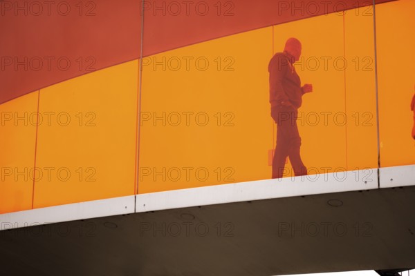 The ARoS Aarhus Art Museum with its distinctive Rainbow Panorama permanent art installation, in