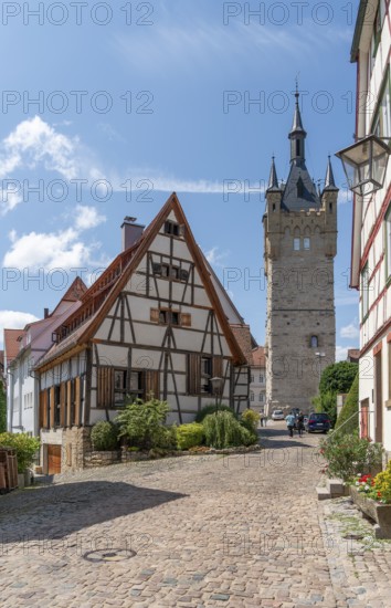 Sunny impression of Bad Wimpfen, a historic spa town in the district of Heilbronn in Southern