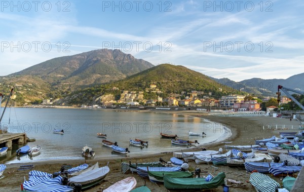 Scenery around Levanto, a small town at a coastal area in the province of La Spezia in Liguria,