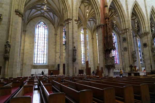 The interior of the largest Protestant church in Germany. It has the world's tallest church tower,