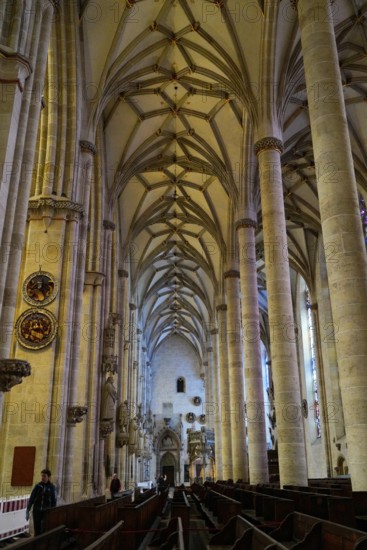 The interior of the largest Protestant church in Germany. It has the world's highest church tower,