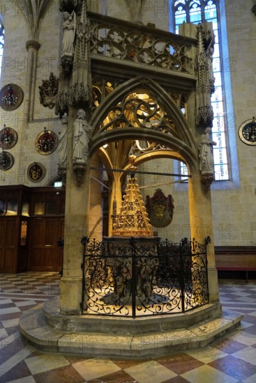 The interior of the largest Protestant church in Germany. It has the world's highest church tower,