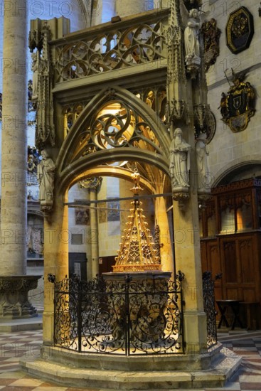 The interior of the largest Protestant church in Germany. It has the world's highest church tower,