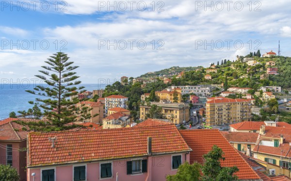 Scenery around Porto Maurizio in Oneglia, a former town in northern Italy on the Ligurian coast, in