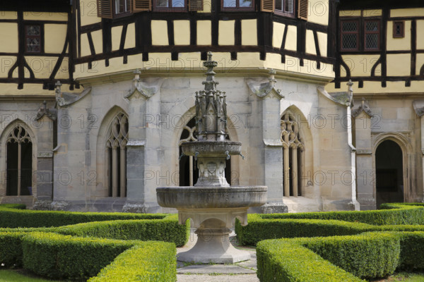 Bebenhausen Monastery, well house, half-timbered building, Gothic cloister, sacred building,