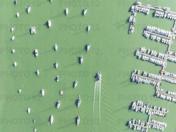 Sports and fishing boats at the marina of the fishing village of Sancti Petri. In the marshland of