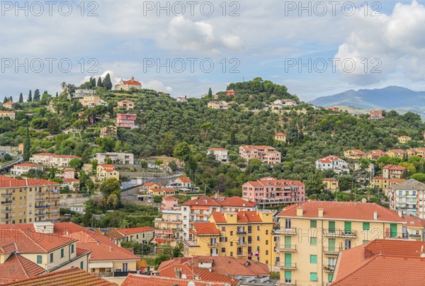 Scenery around Porto Maurizio in Oneglia, a former town in northern Italy on the Ligurian coast, in