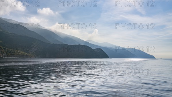 Scenery around a coastal area named Cinque Terre in Liguria, located in the northwest of Italy at