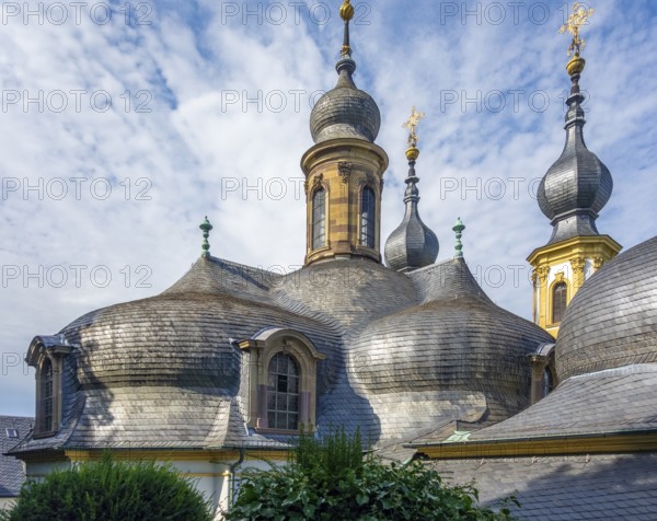 Roof of a little chapel named Kaeppele, located on a hill above Wuerzburg, a city in the Franconia