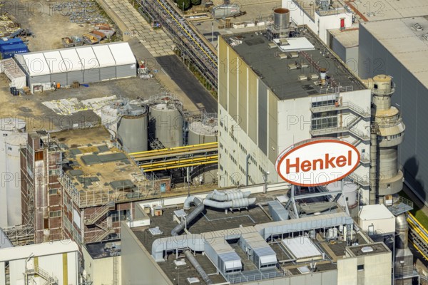 Aerial view, Henkel AG chemical plant site, Holthausen, Düsseldorf, Rhineland, North