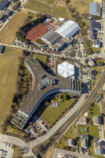 Aerial view, Sauerland Stern Hotel in Willingen in Hesse. Willingen (Upland), district