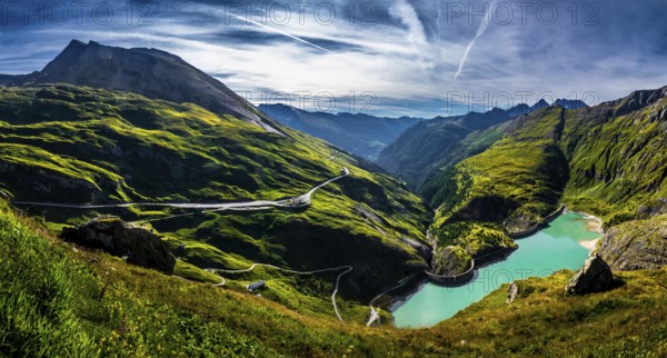 Pasterze Glacier Lake With Hydropower Dam In National Park Hohe Tauern With Großglockner High