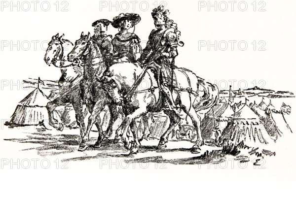 Illustration by Hermann Ebers, 21 June 1881 to 10 February 1955, painter, draughtsman, artist,