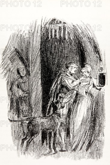 Illustration by Hermann Ebers, 21 June 1881 to 10 February 1955, painter, draughtsman, artist,