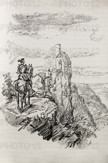 Illustration by Hermann Ebers, 21 June 1881 to 10 February 1955, painter, draughtsman, artist,