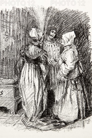 Illustration by Hermann Ebers, 21 June 1881 to 10 February 1955, painter, draughtsman, artist,