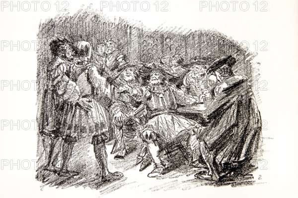 Illustration by Hermann Ebers, 21 June 1881 to 10 February 1955, painter, draughtsman, artist,