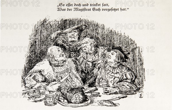Illustration by Hermann Ebers, 21 June 1881 to 10 February 1955, painter, draughtsman, artist,
